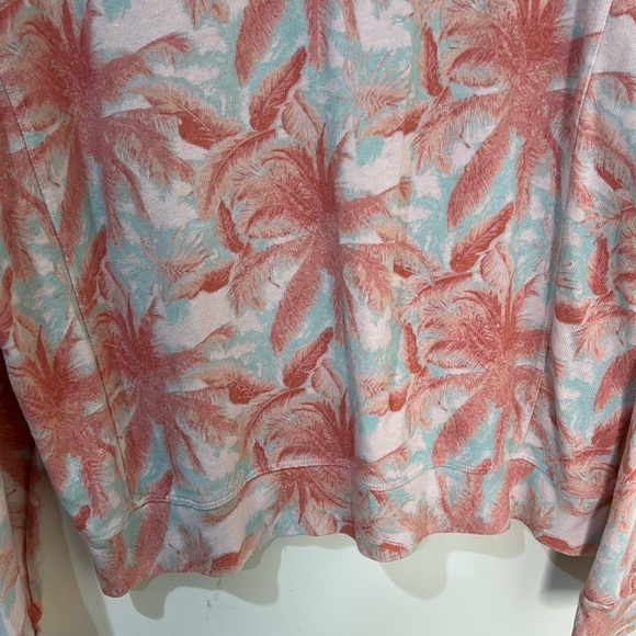 MONROW Tropical Palm Print Sweatshirt Size Small - Picture 11 of 16